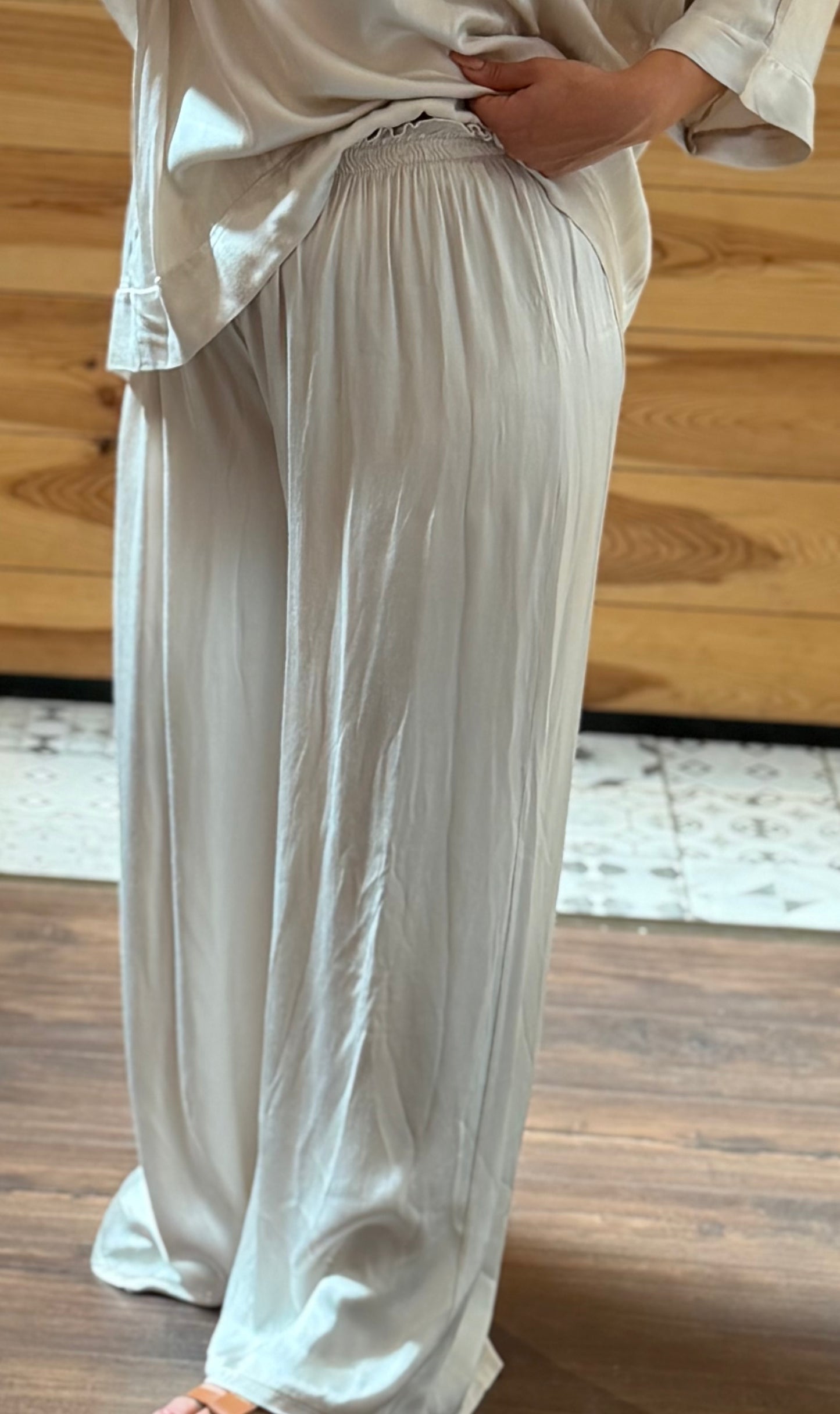Pantalon satiné