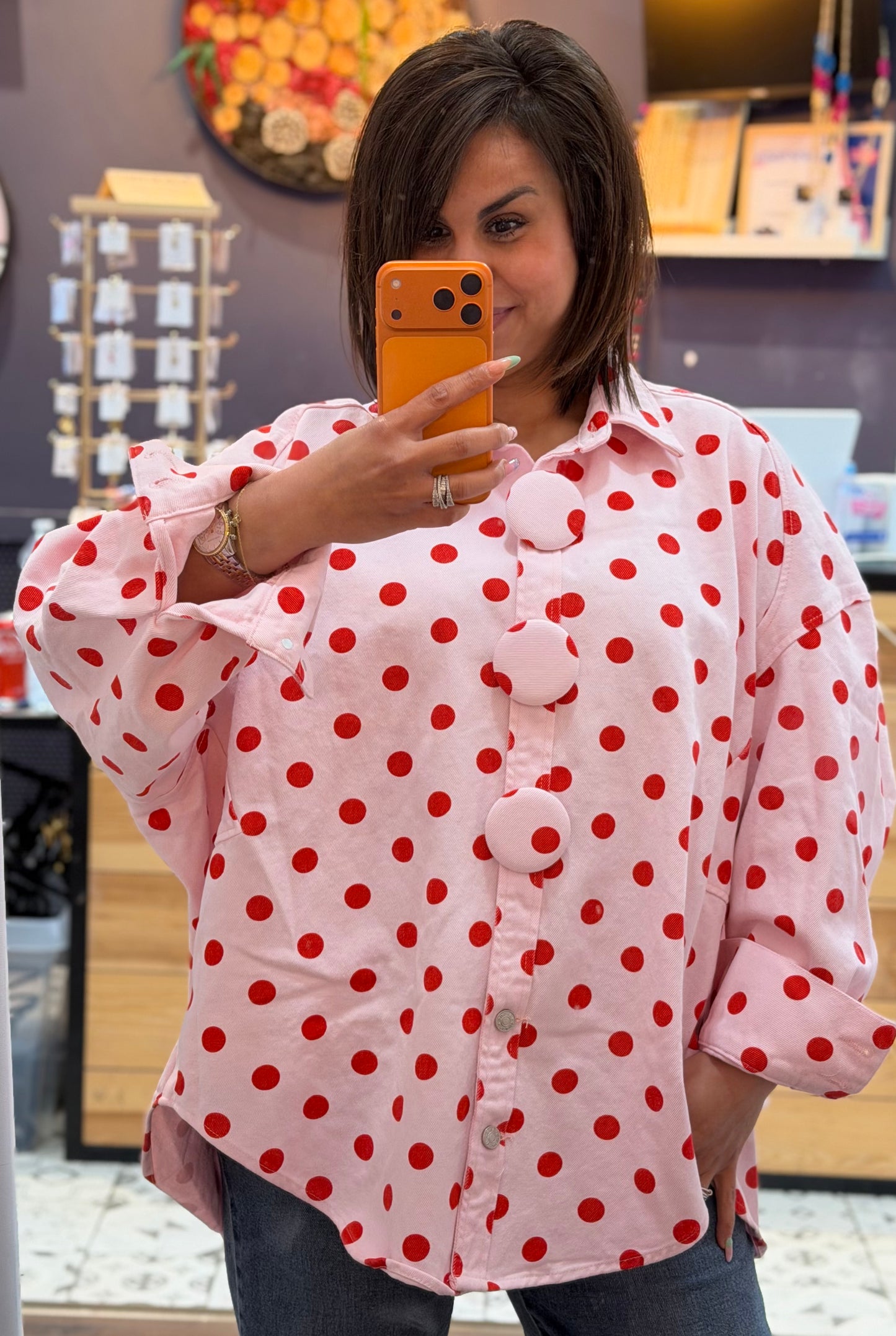 Chemise lolly rouge