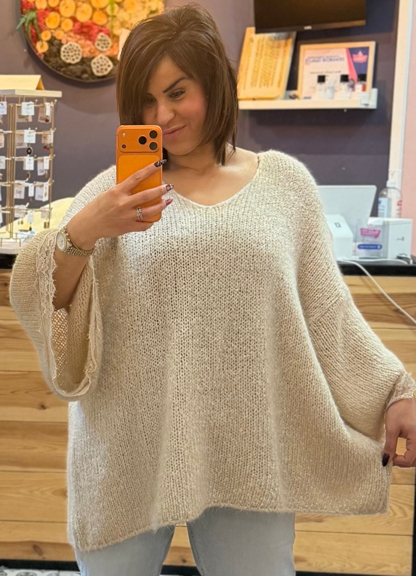 Pull dentelle