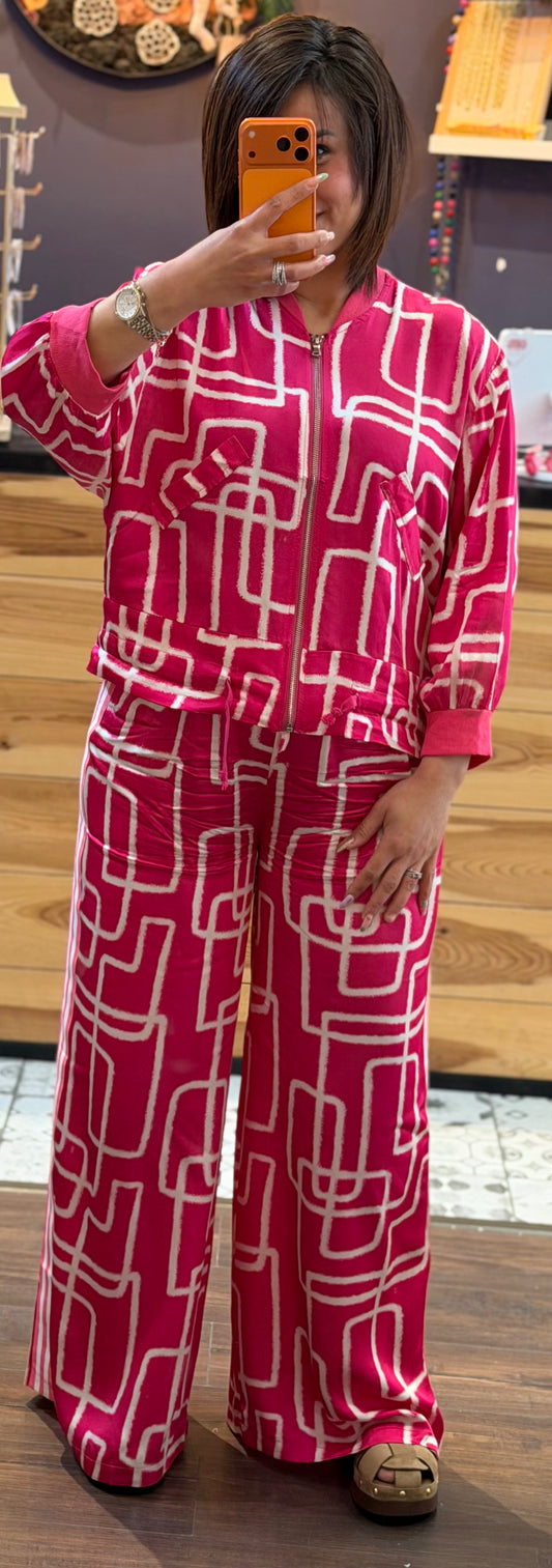 Pantalon Éline fushia