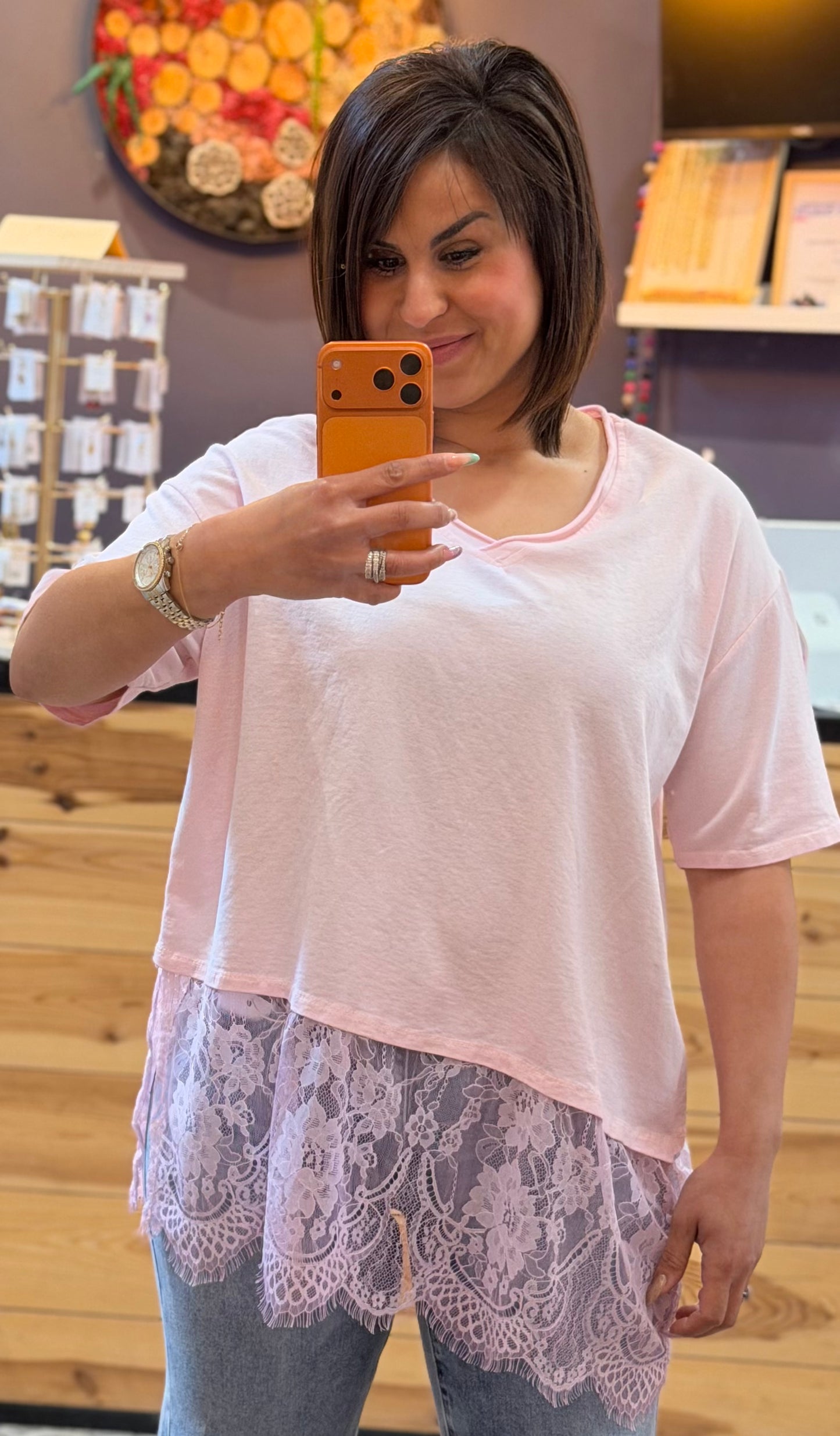 T-shirt dentelle
