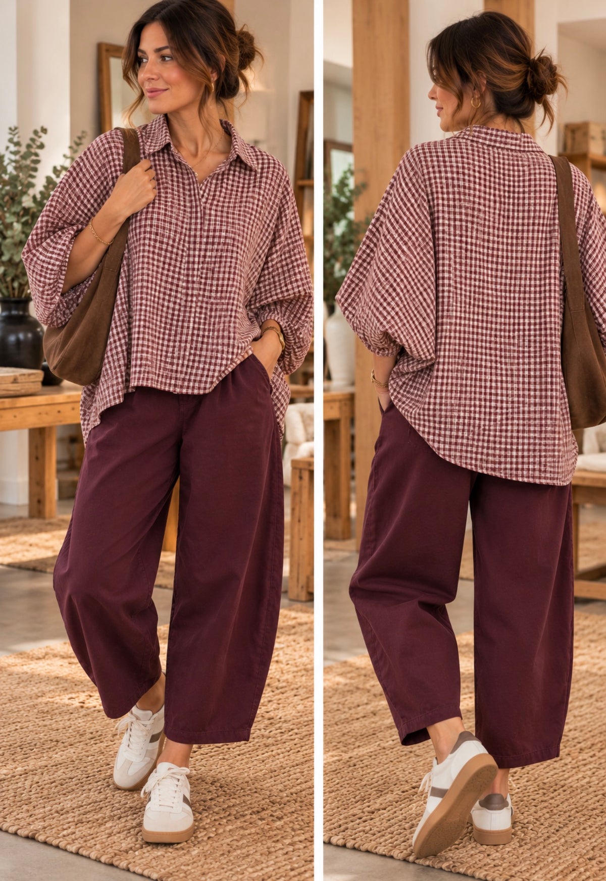 Pantalon bordeaux