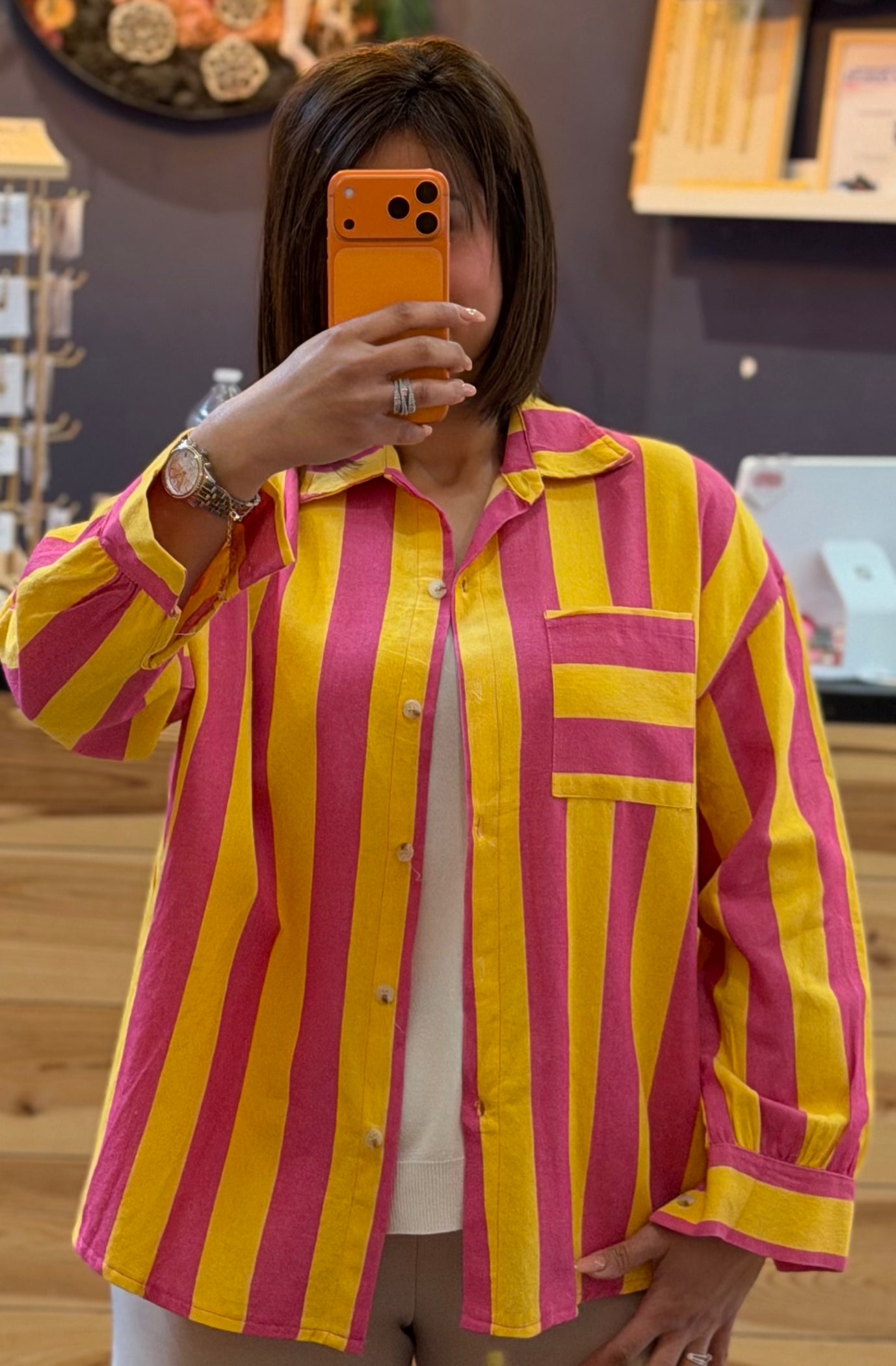 Chemise bi-color
