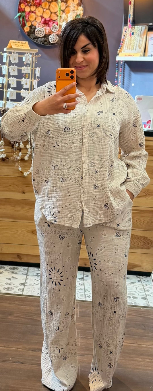 Ensemble bandana beige